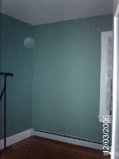 Pink room now green